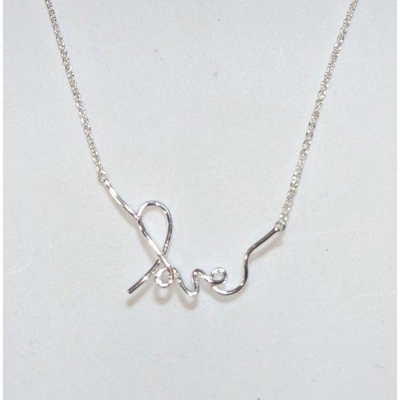 Stella & Dot Silver Love Necklace - Picture 2 of 5